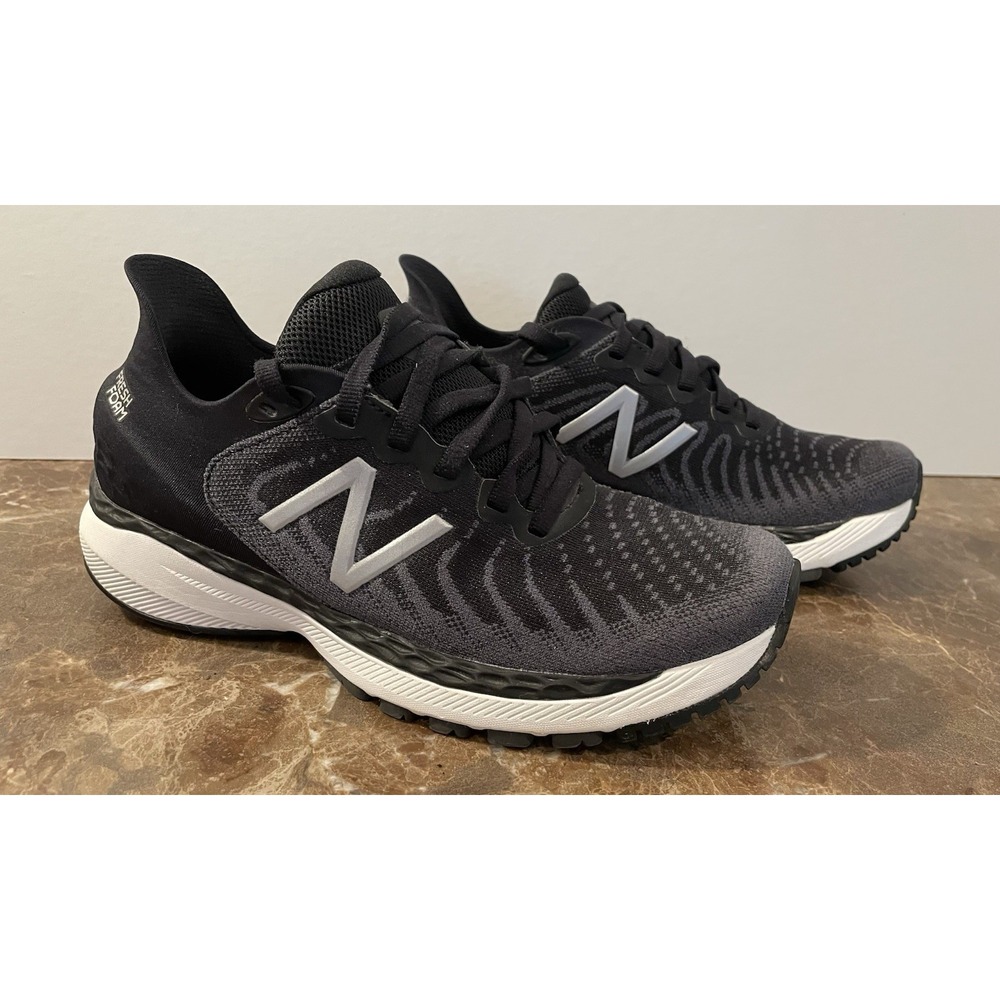 New Balance Womens Black White Fresh Foam W860B11 Sneakers Running Walking 6
